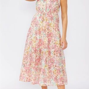 Fool for Love Floral Dress yellow lace size medium m